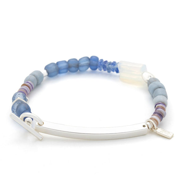 Hidden Message Bracelet - Strong - Opalite/Silver