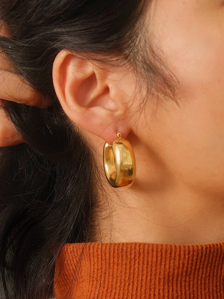 Gold Hunter 18K Classic U Hoop Earrings