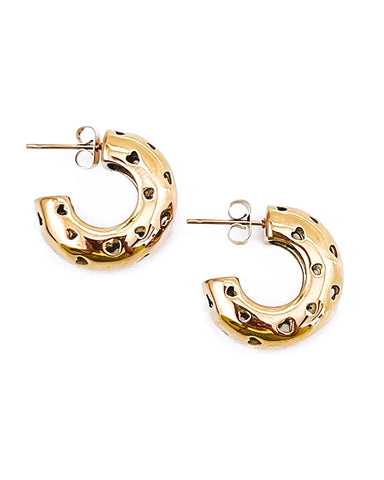 Cheryl Heart Hoop Earrings