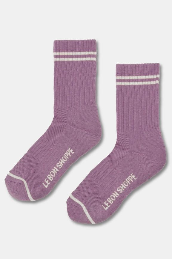 Boyfriend Socks - Grape