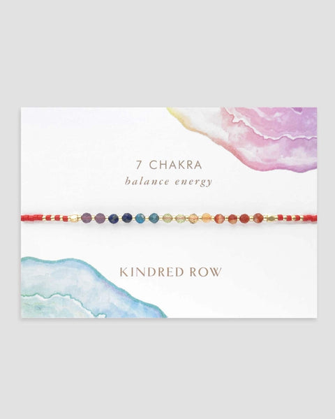 Healing Gemstone Stacking Bracelet - Red Chakra Rainbow