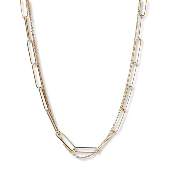 Gold Layered Paperclip Necklace
