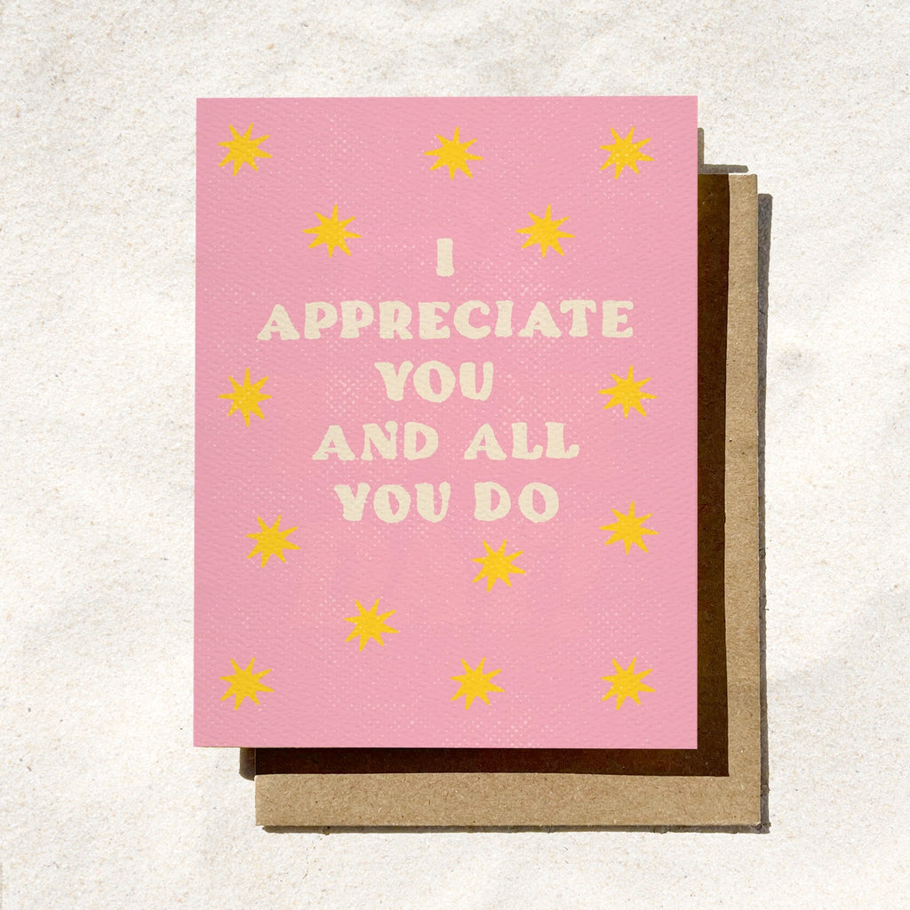 I Appreciate You Card