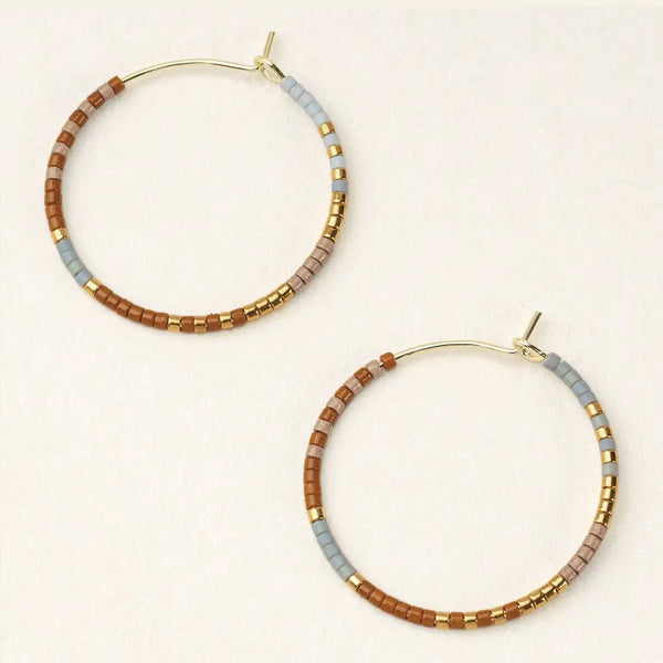 Miyuki Small Hoop - Desert Multi / Gold