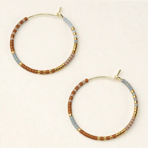 Miyuki Small Hoop - Desert Multi / Gold