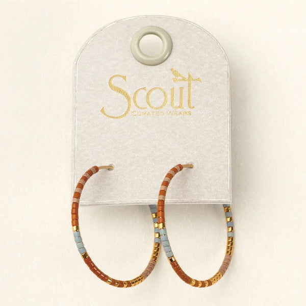Miyuki Small Hoop - Desert Multi / Gold