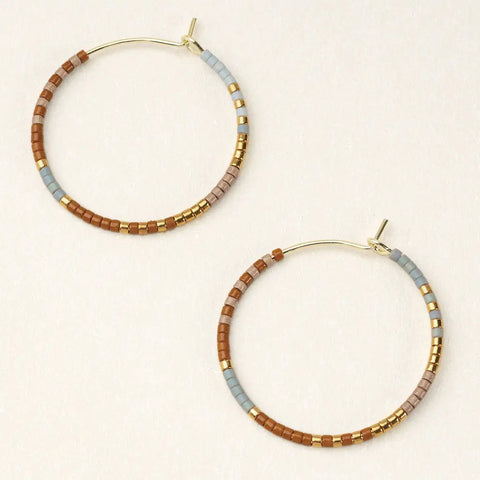 Miyuki Small Hoop - Desert Multi / Gold