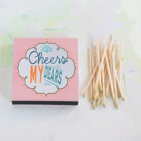 "Cheers My Dears" Safety Matches in Matchbox