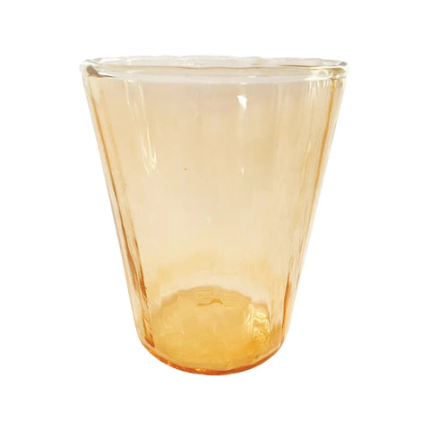 Recycled Ribbed Drinking Glass - 12oz