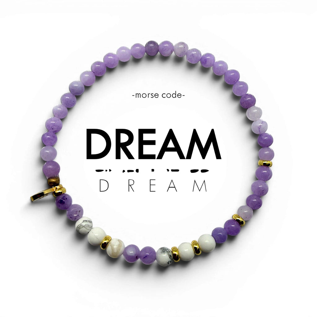Morse Code Bracelet | Dream - Lavender