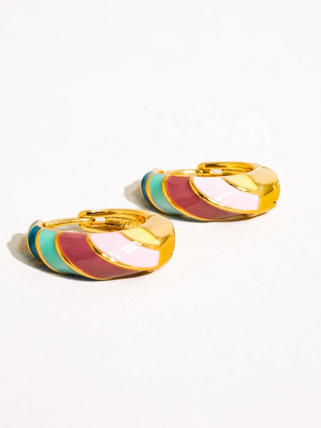 Paloma 18K Colorful Hoop Earrings