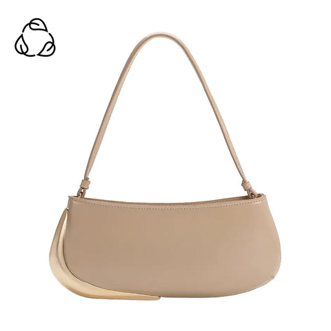 Sade Vegan Leather Shoulder Bag - Nude