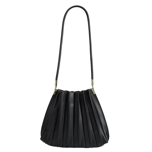 Elle Vegan Leather Bag with Pouch - Black