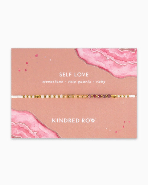 Self Love Healing Gemstone Stacking Bracelet - Moonstone | Rose Quartz | Ruby