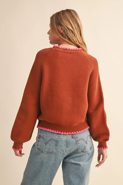 Christine Sweater -- Brown Fuchsia