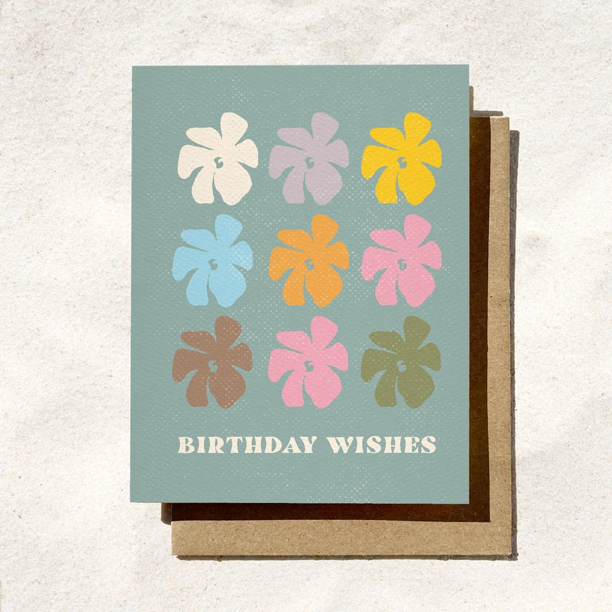 Birthday Wishes Flower Card