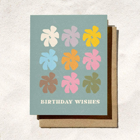 Birthday Wishes Flower Card