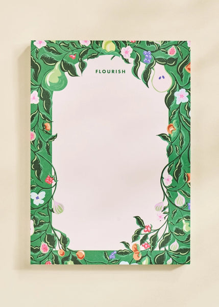 Flourish Blooming Fruits Illustrated Notepad