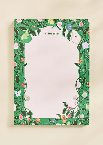 Flourish Blooming Fruits Illustrated Notepad