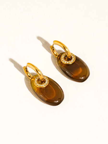 Canari 18K Resin Hoop Earrings