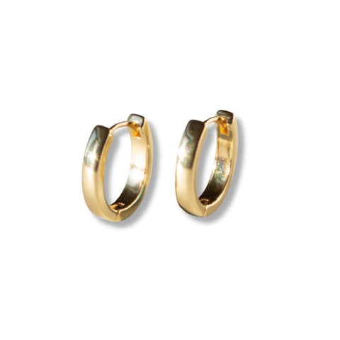 Gilded Earrings - Oval Hoops