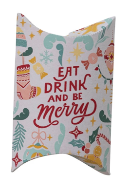 'Eat Drink and be Merry' Recycled Paper Gift Box