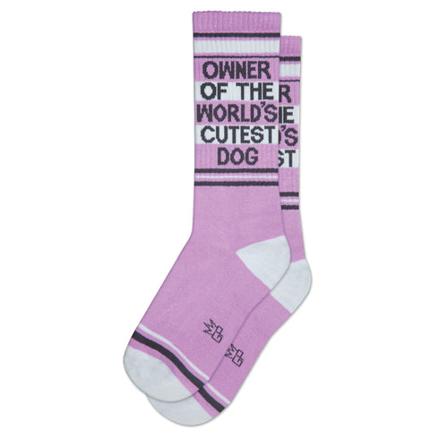 Owner of the World's Cutest Dog Gym Crew Socks