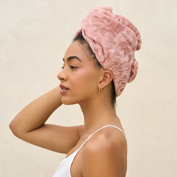 Plush Microfiber Hair Towel - Terracotta