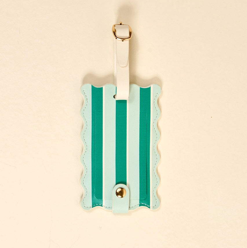 Jetsetter Luggage Tag – Sicily Stripes Teal