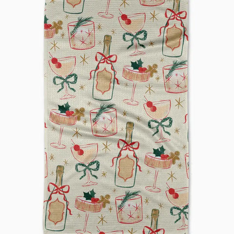 Christmas Cocktails Tea Towel