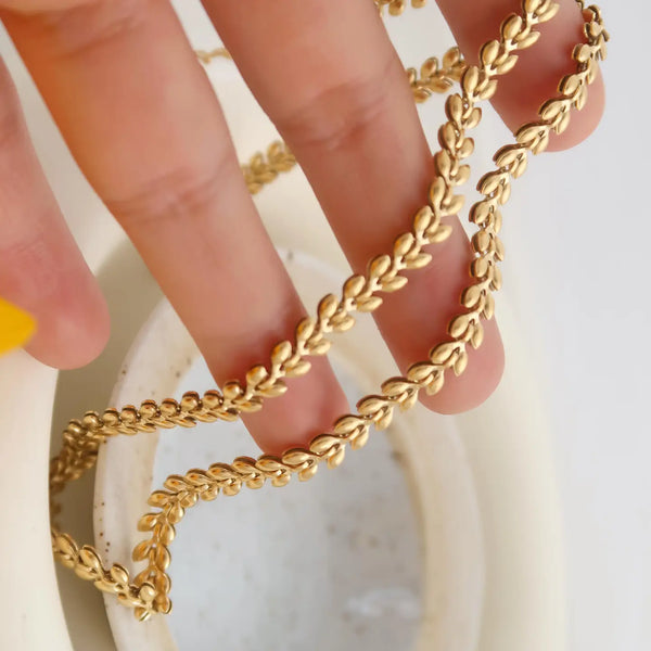 Vern 18K Classic Wheat Chain