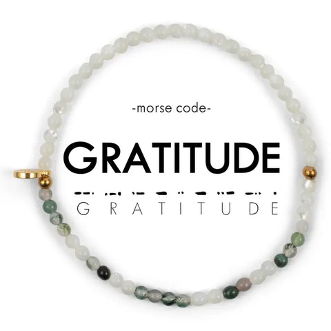 Morse Code Bracelet 3mm - Gratitude