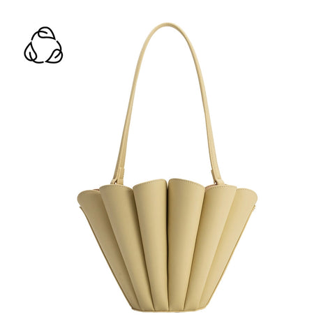Shellie Vegan Leather Shoulder Bag - Yellow