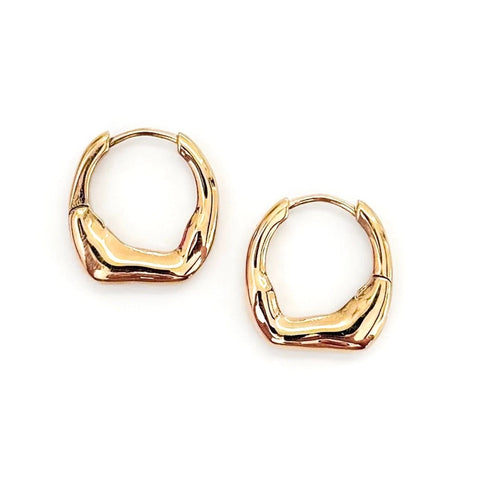 Elvo Irregular Huggie Hoops