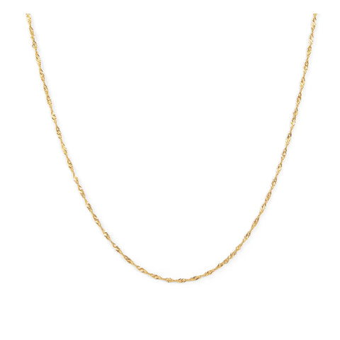 Gold Chain Necklace - Twist Chain