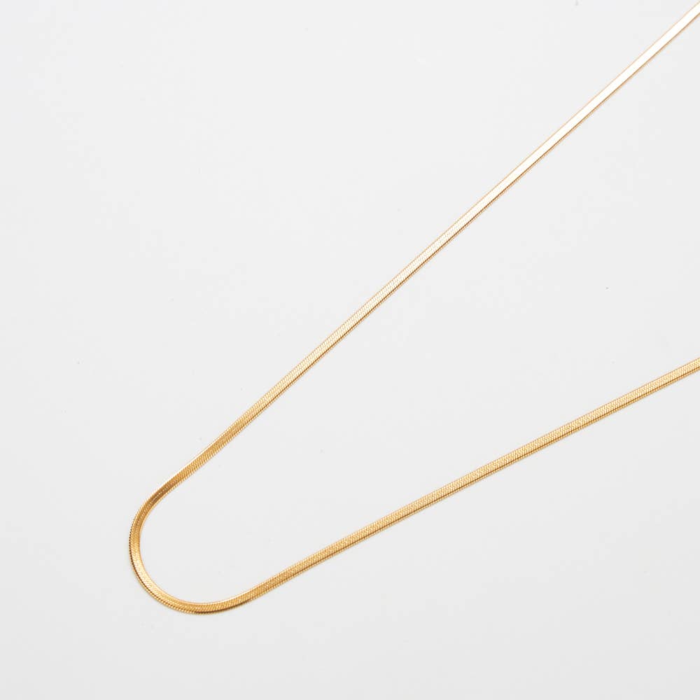 Ultra Thin Herringbone Necklace