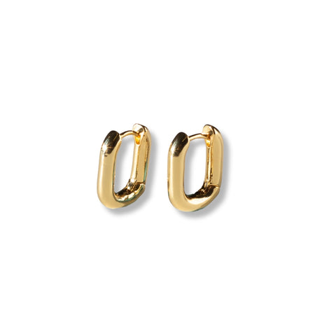 Gilded Earrings - Oval Huggies