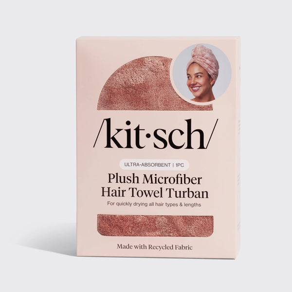 Plush Microfiber Hair Towel - Terracotta