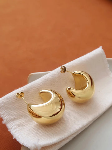 Camilley 18K Puffy Dome Earrings