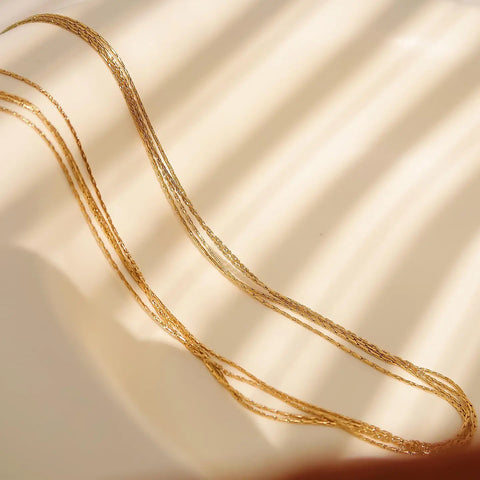 Palisse 18K Layered Dainty Chain Necklace