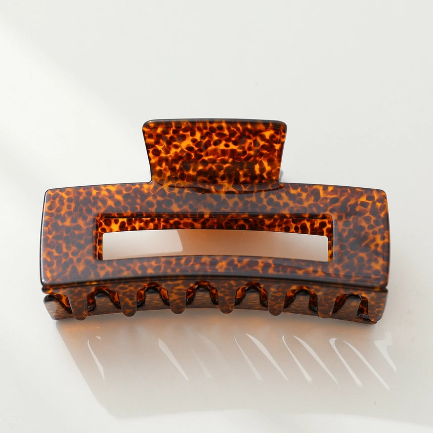Luna Large Vintage Clip - Brown Pebble