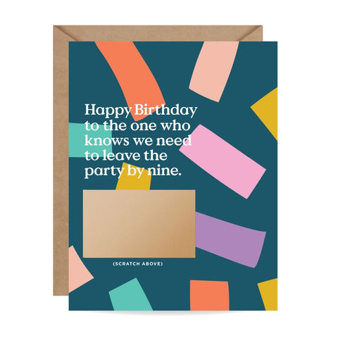 Scratch-Off Birthday Card - Leave By Nine