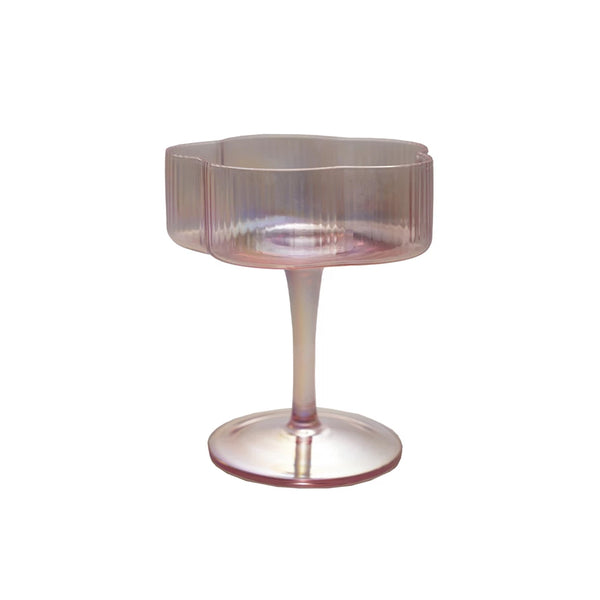 Pleated Flower Coupe Glass