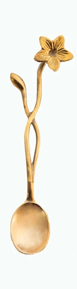 Brass Spoon with Flower Handle