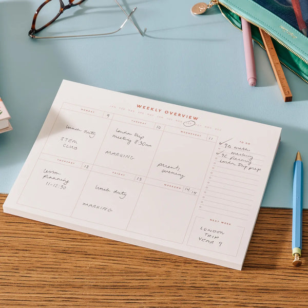 Bright Florals Weekly Desk Planner