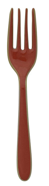 Enameled Stainless Steel Fork - Red
