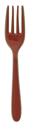 Enameled Stainless Steel Fork - Red