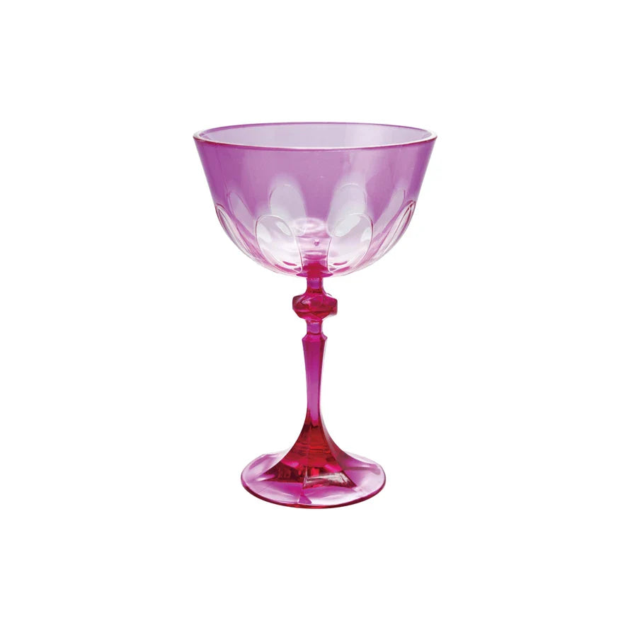 Acrylic Wine Glass - Fuchsia