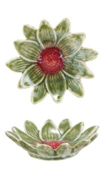 Flower Shaped Dish - Green