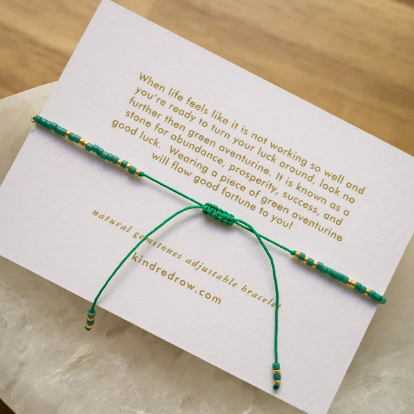 Healing Gemstone Stacking Bracelet - Green Aventurine